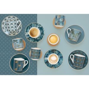 Easy Life 12-Piece Jungle Coffee Cup and Saucer Set Easy Life 12-Piece Jungle Coffee Cup and Saucer Set